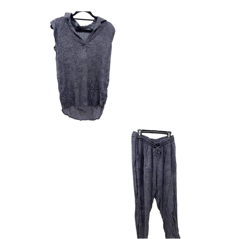 Prana Breathe Blue Boho Tencel Modal Top and Drawstring Pant Lounge Set Small